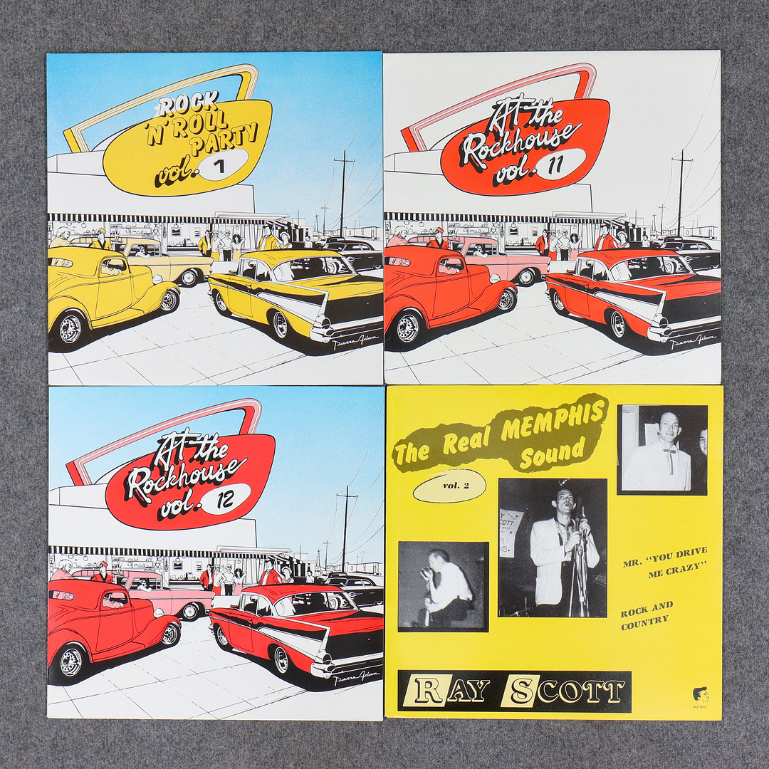 20 LP-SKIVOR, ROCKABILLY, ROCK N ROLL, TERRY DENE, LAS VEGAS GRIND, AT THE ROCKHOUSE M.M.