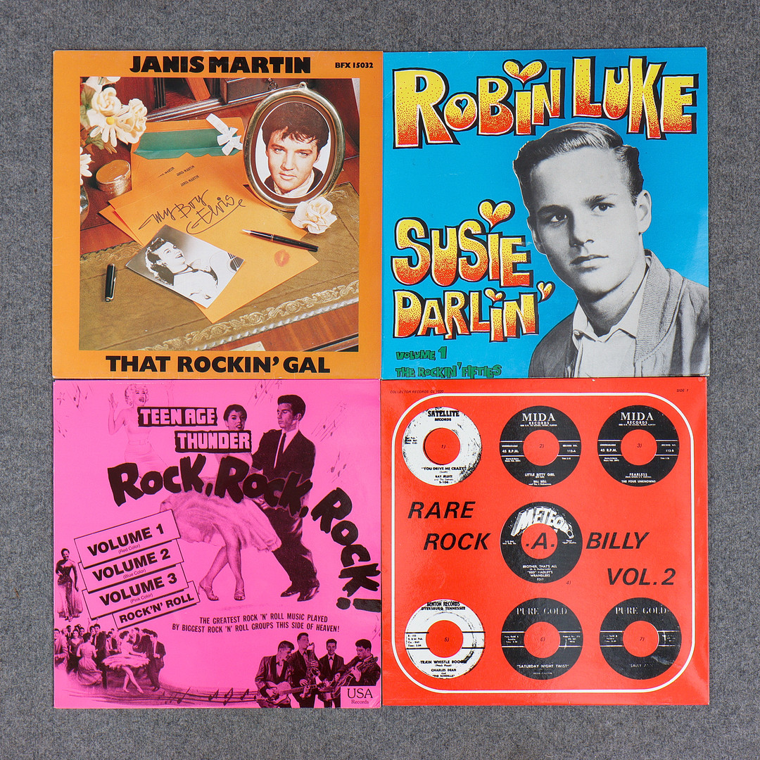 20 LP-SKIVOR, ROCKABILLY, ROCK N ROLL, DESPERATE ROCK N ROLL, GENE SUMMERS, GONWAY TWITTY, JANIS MARTIN M.M.