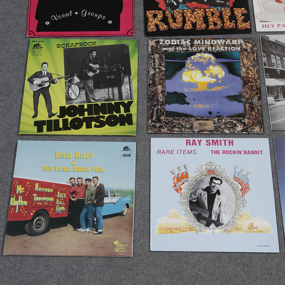 20 LP-SKIVOR, ROCKABILLY, ROCK N ROLL, THE BIG RUMBLE, RAY SMITH, BOB LUMAN, THE PHANTOM M.M.