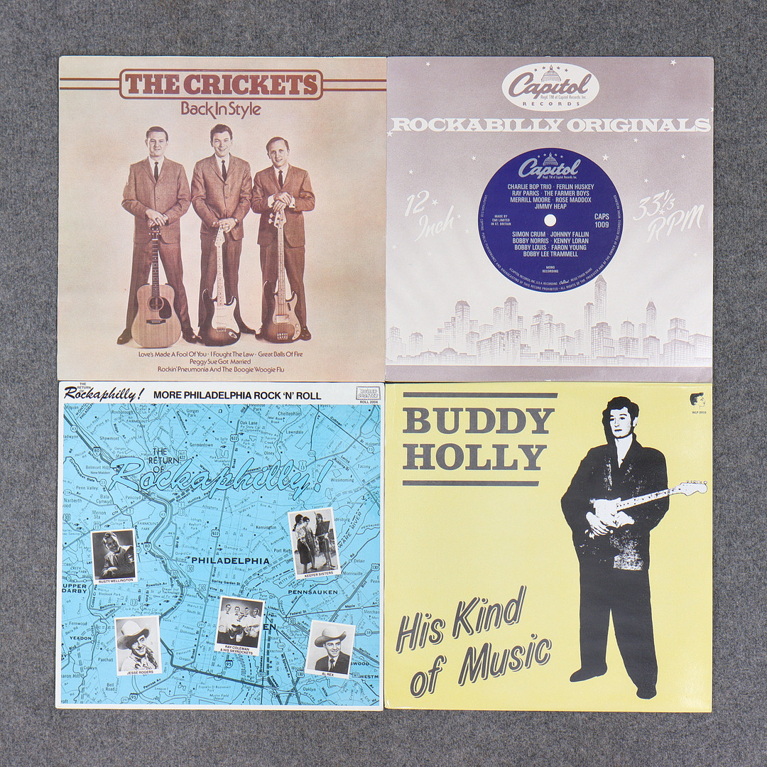 20 LP-SKIVOR, ROCKABILLY, ROCK N ROLL, MO-DETTES, GARY STITES, DON WILLIS, UNIVERSE ROCKETIN' M.M.