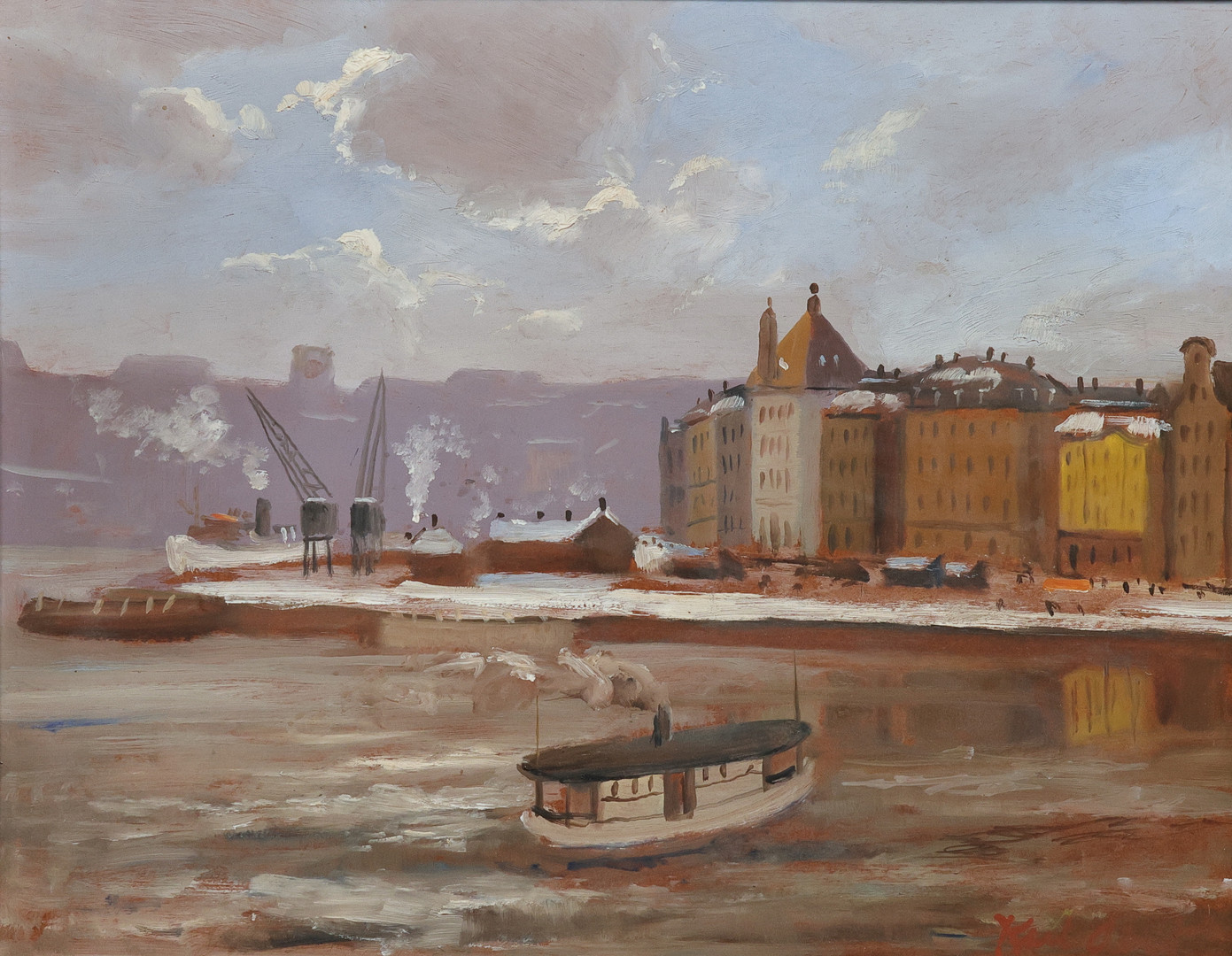 KARL ABEL ANDERSSON. (Säter 1893-1947 Stockholm), olja på pannå, signerad.