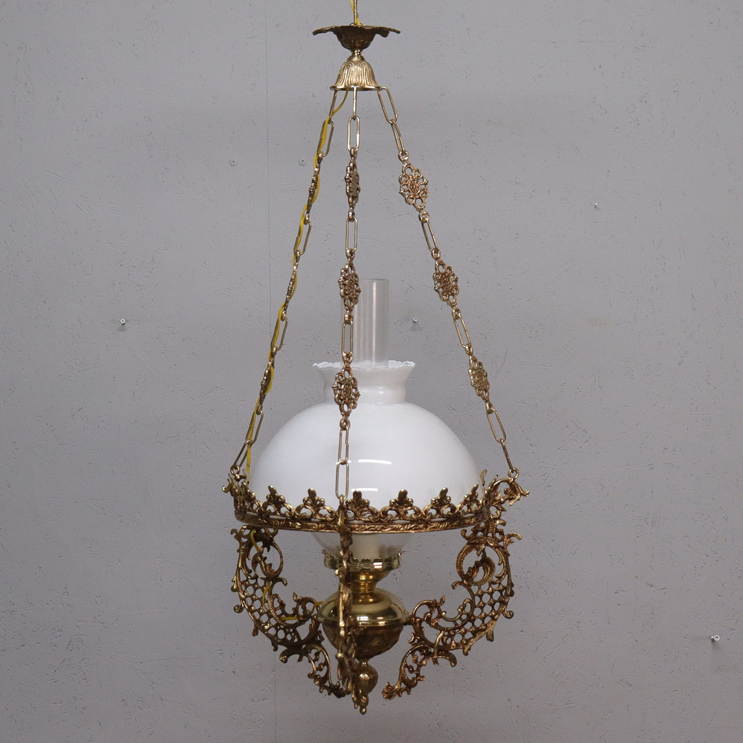 TAKLAMPA, elektrisk "fotogenlampa", 1900-talets andra hälft.