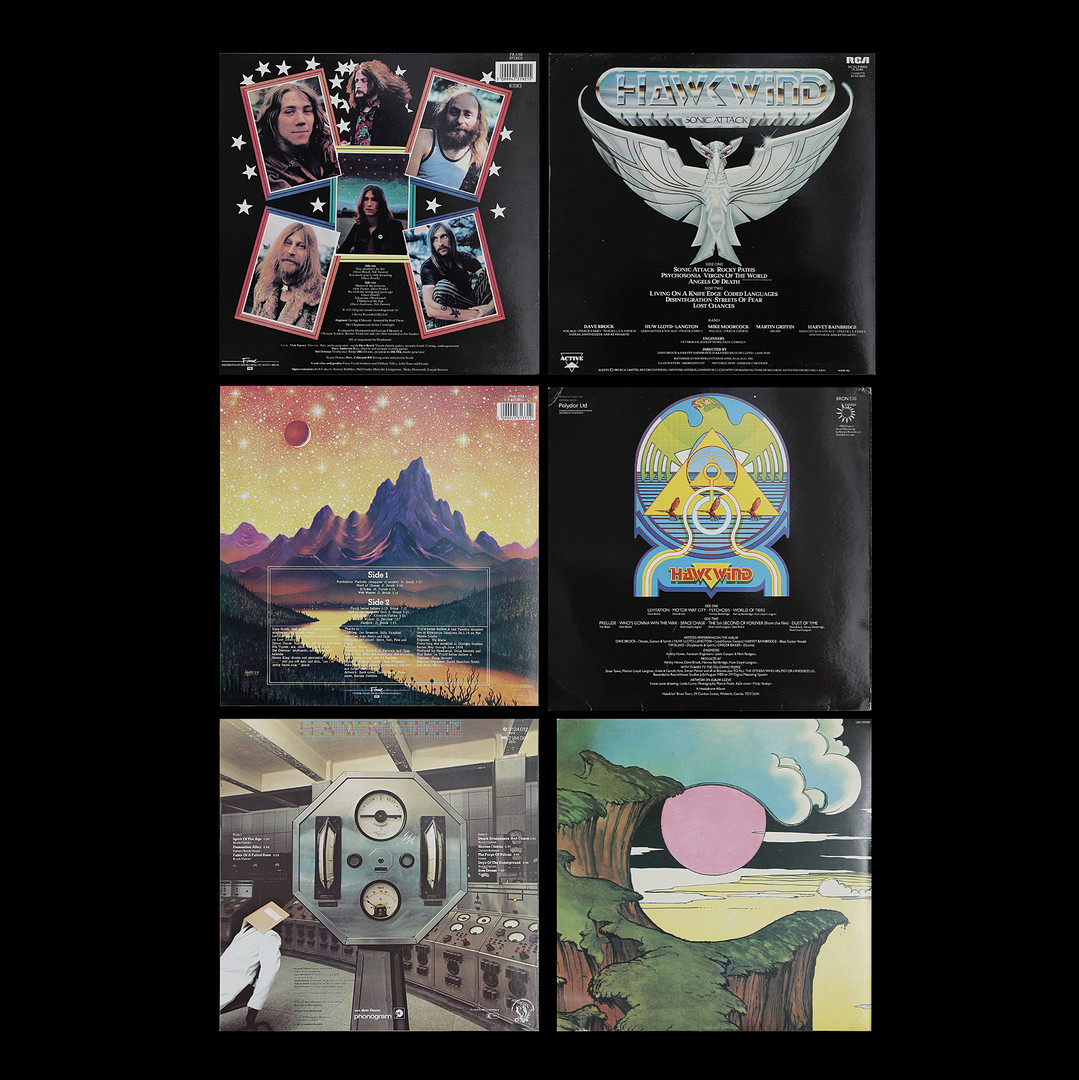 6 LP-SKIVOR, HAWKWIND.