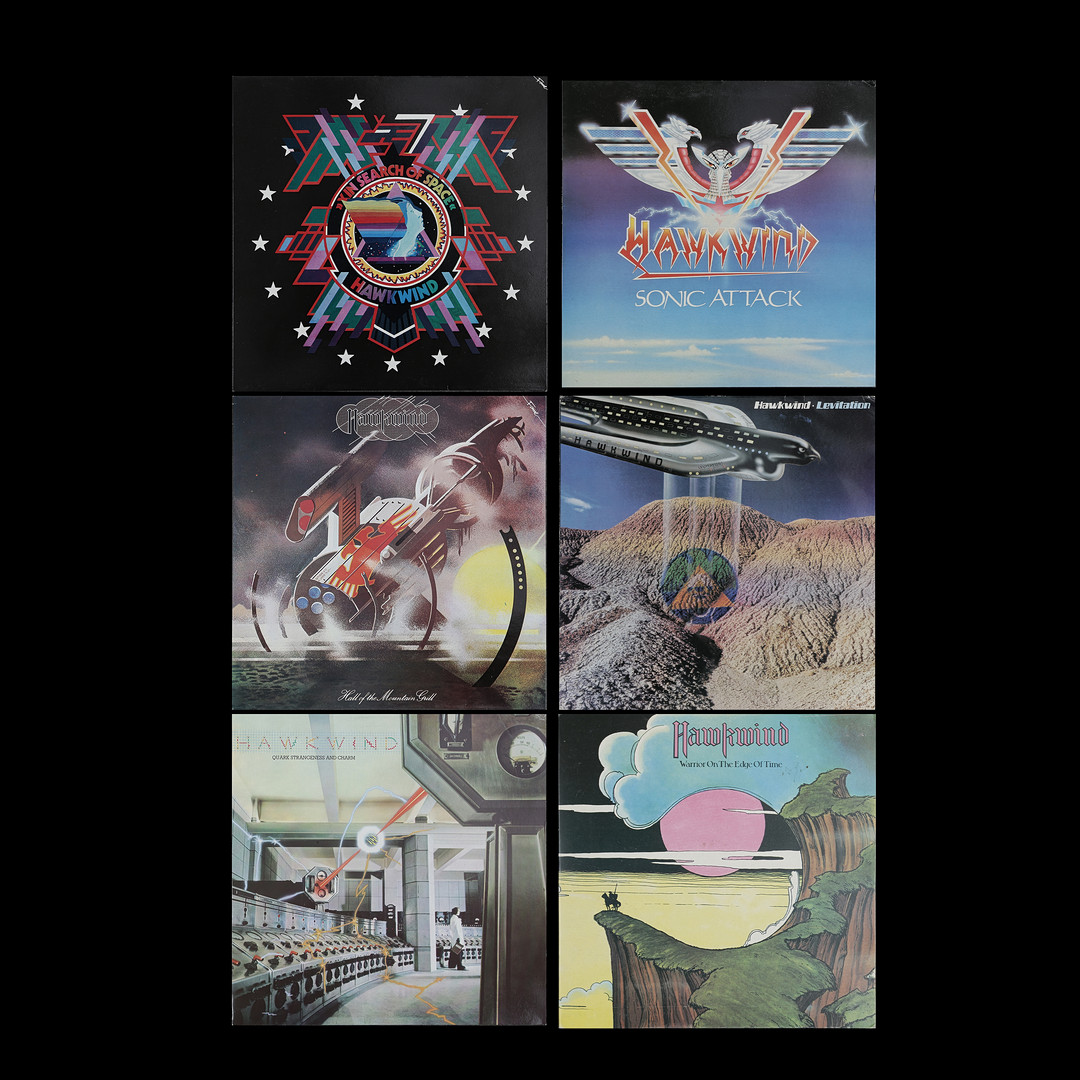 6 LP-SKIVOR, HAWKWIND.