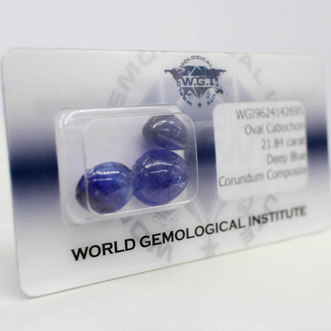 CERTIFIED CABOCHON SAPPHIRES 21.84CT.