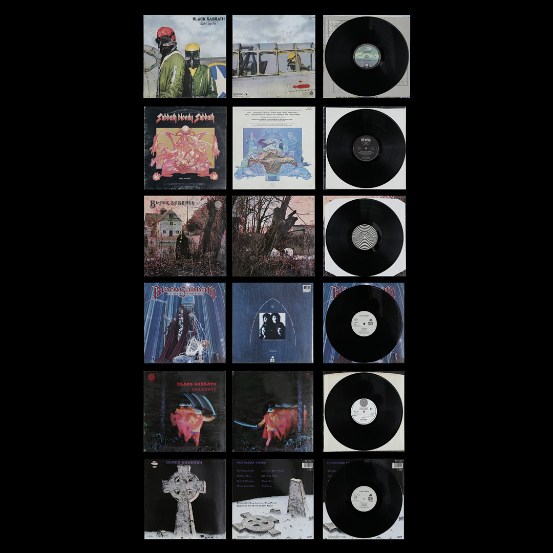 6 LP-SKIVOR, BLACK SABBATH.