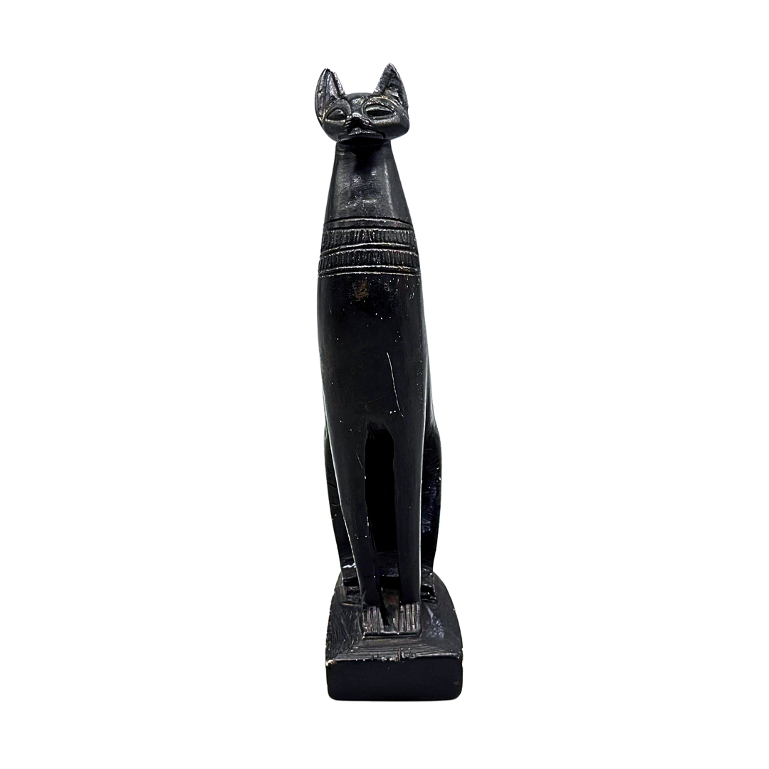 STEINSTATUETTE EINER ÄGYPTISCHEN KATZE.