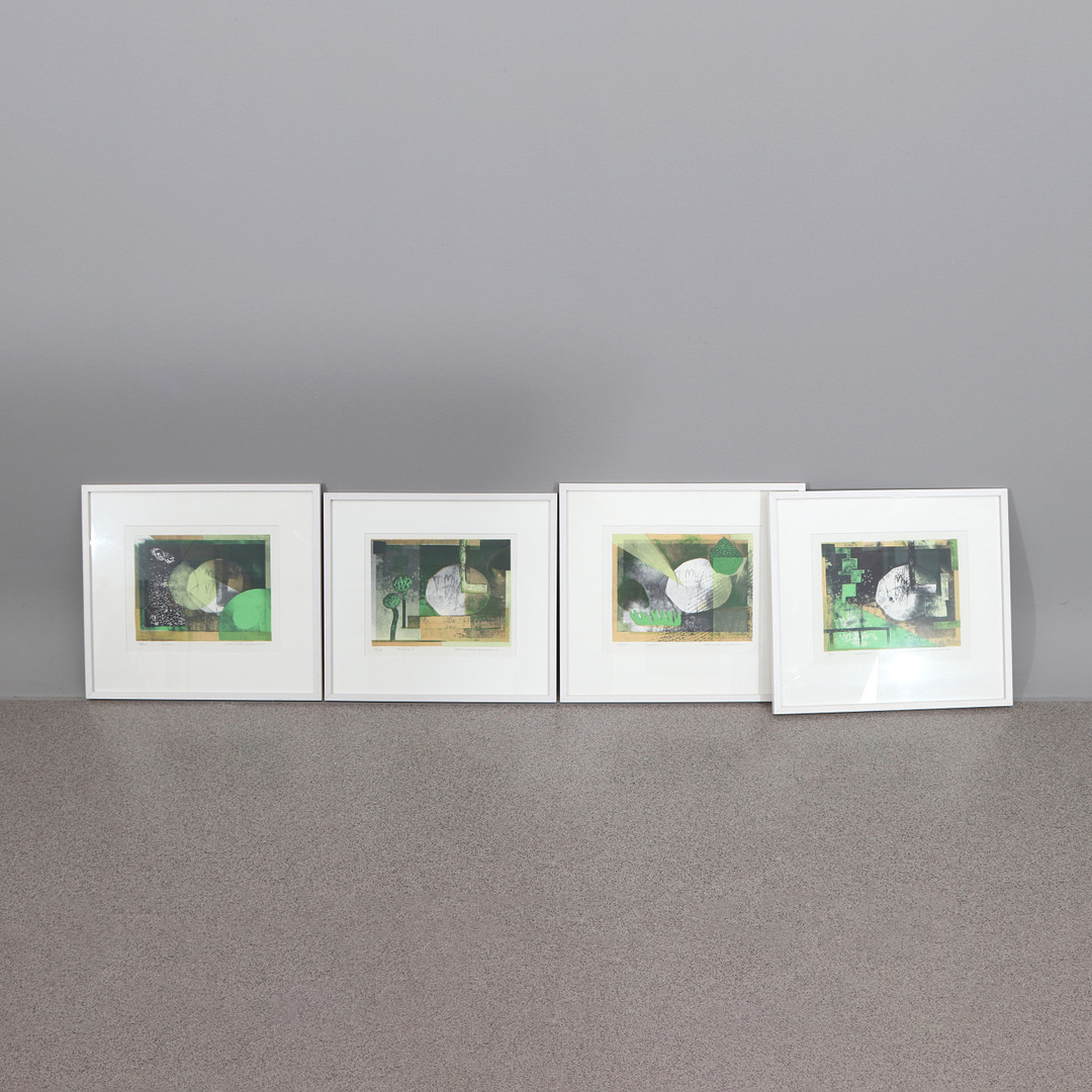 MINAKO MASUI. Litografier, fyra st. Måne 1-4. Signerade.