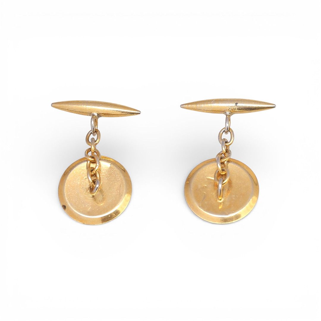 Pair of costume jewellery cufflinks.