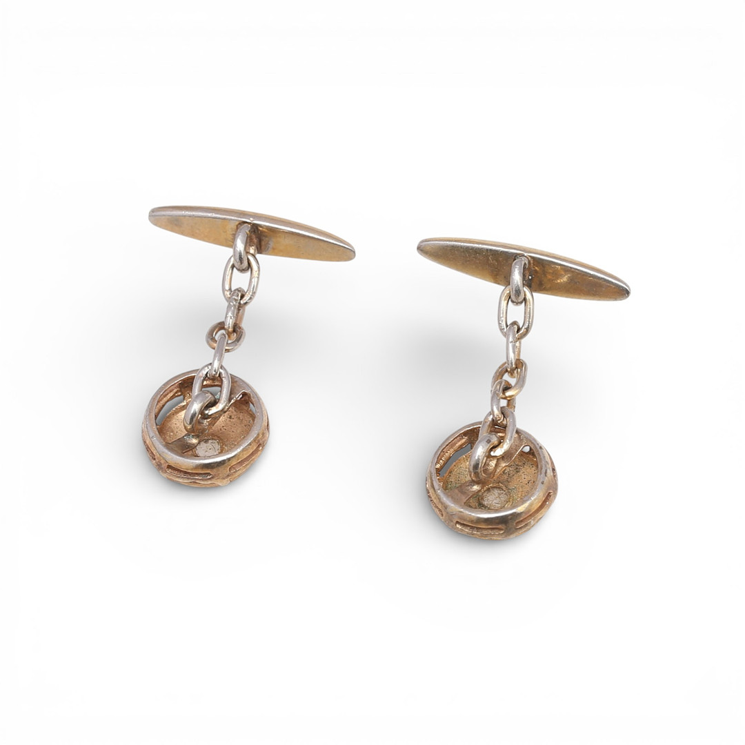Pair of costume jewellery cufflinks.