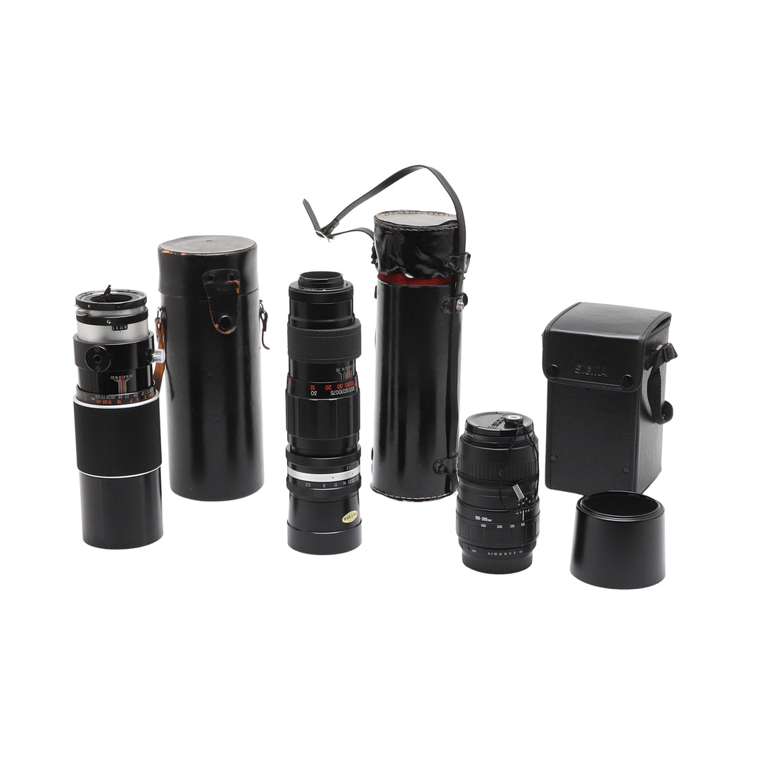 AETNA ROKUNAR 300MM LENS WITH TWO OTHERS.