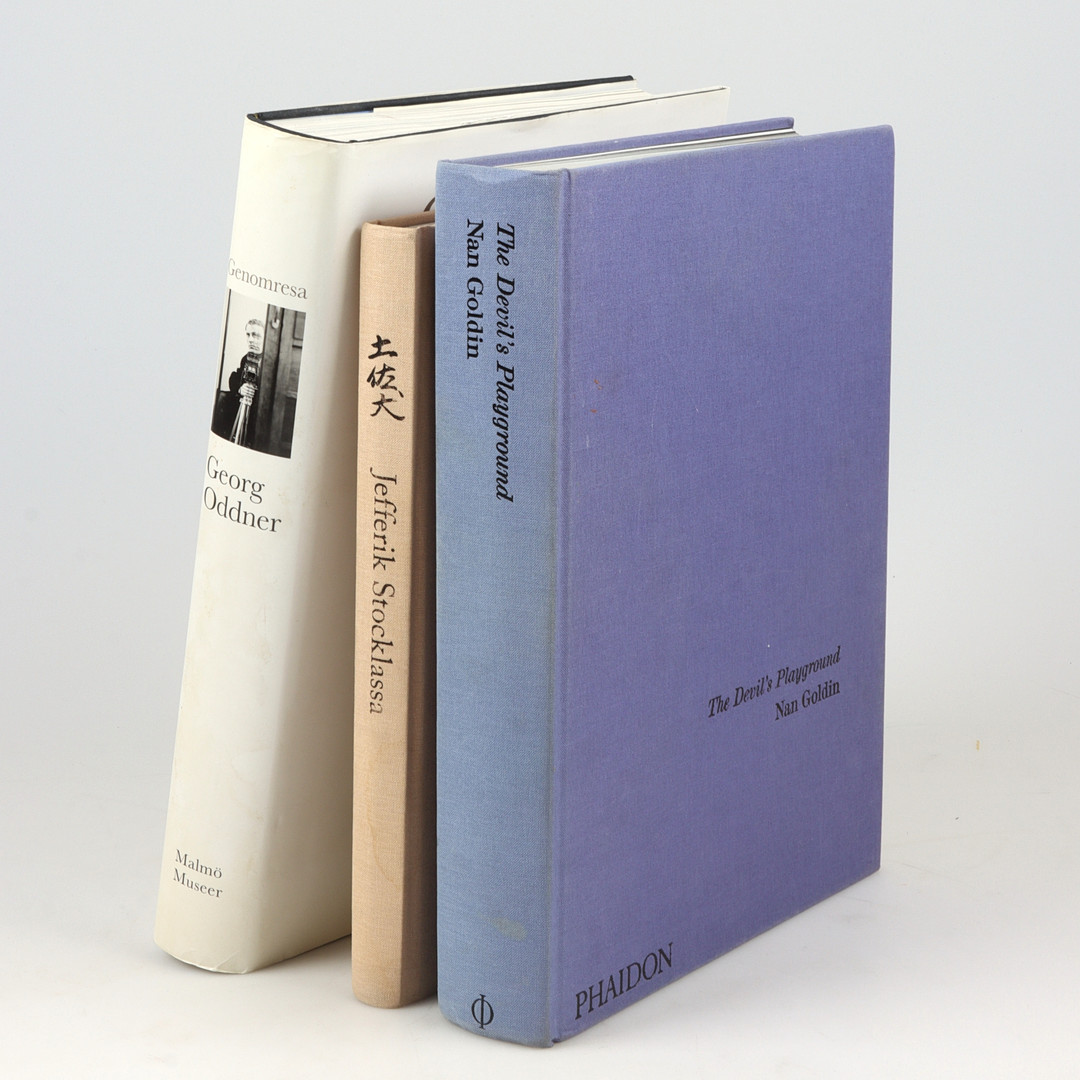 FOTOBÖCKER, 3 st, Jefferik Stocklassa, "D&D". Nan Goldin, "The Devils Playground". Georg Oddner, "Genomresa".