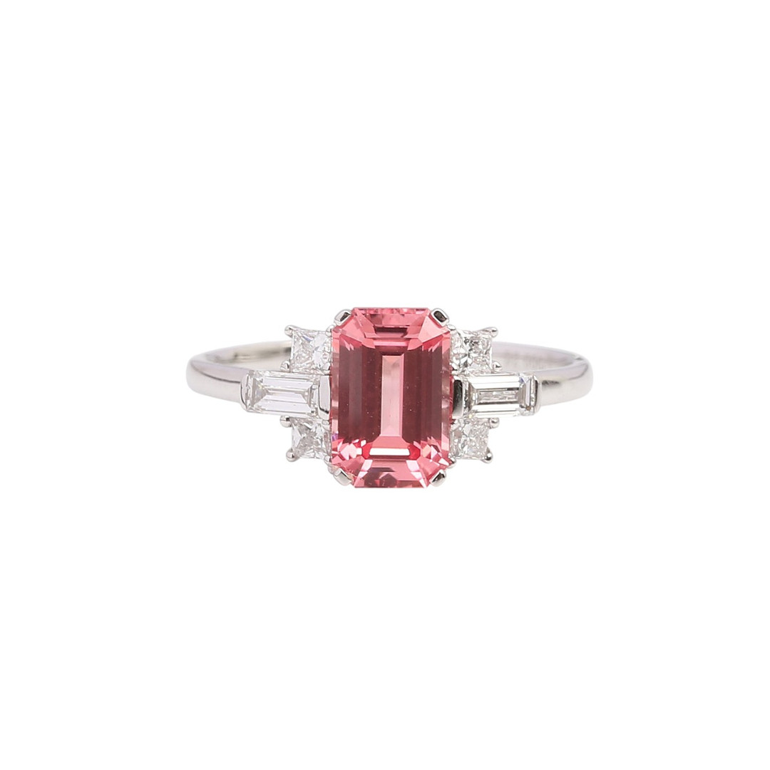 Diamonds and rose sapphire ring.