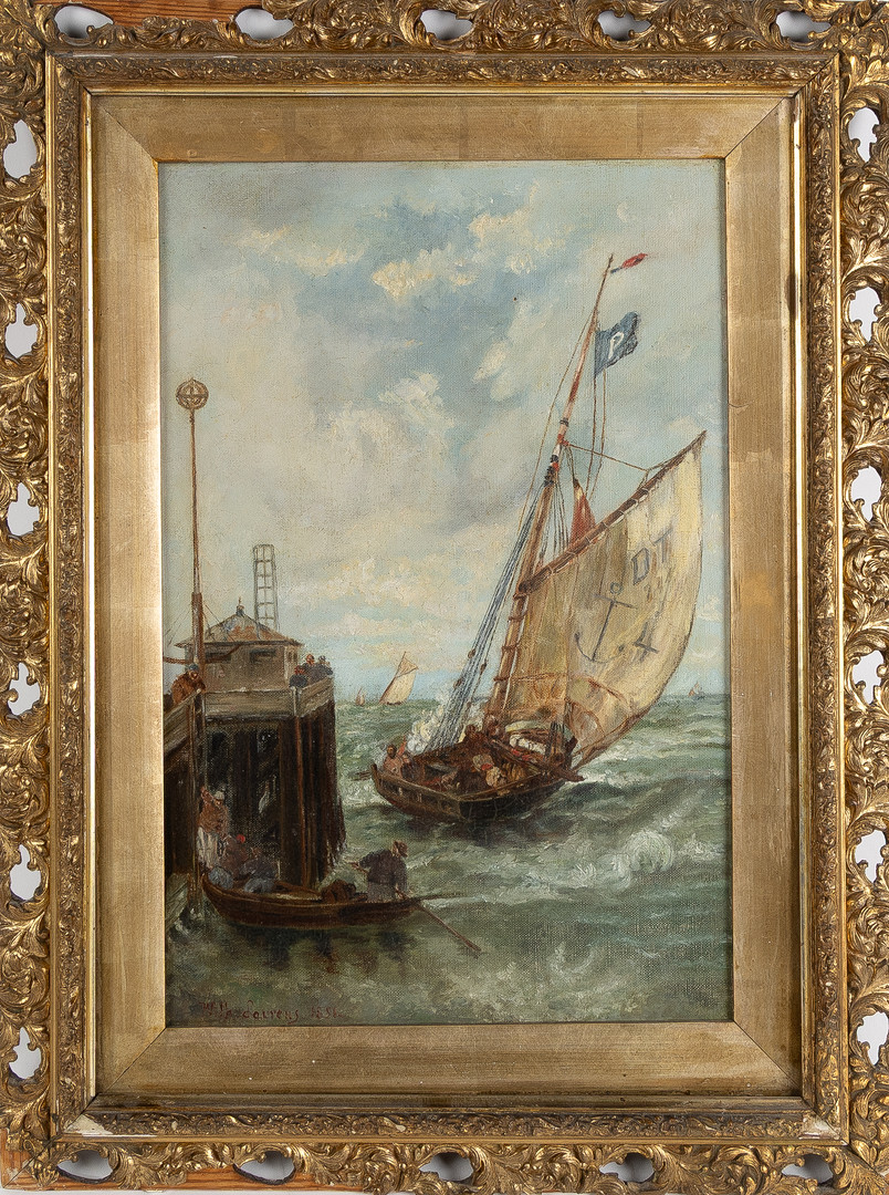 WILHELM LAURENS. Olja på duk, skeppsmotiv, signerad och daterad Wilh. Laurens 1851.