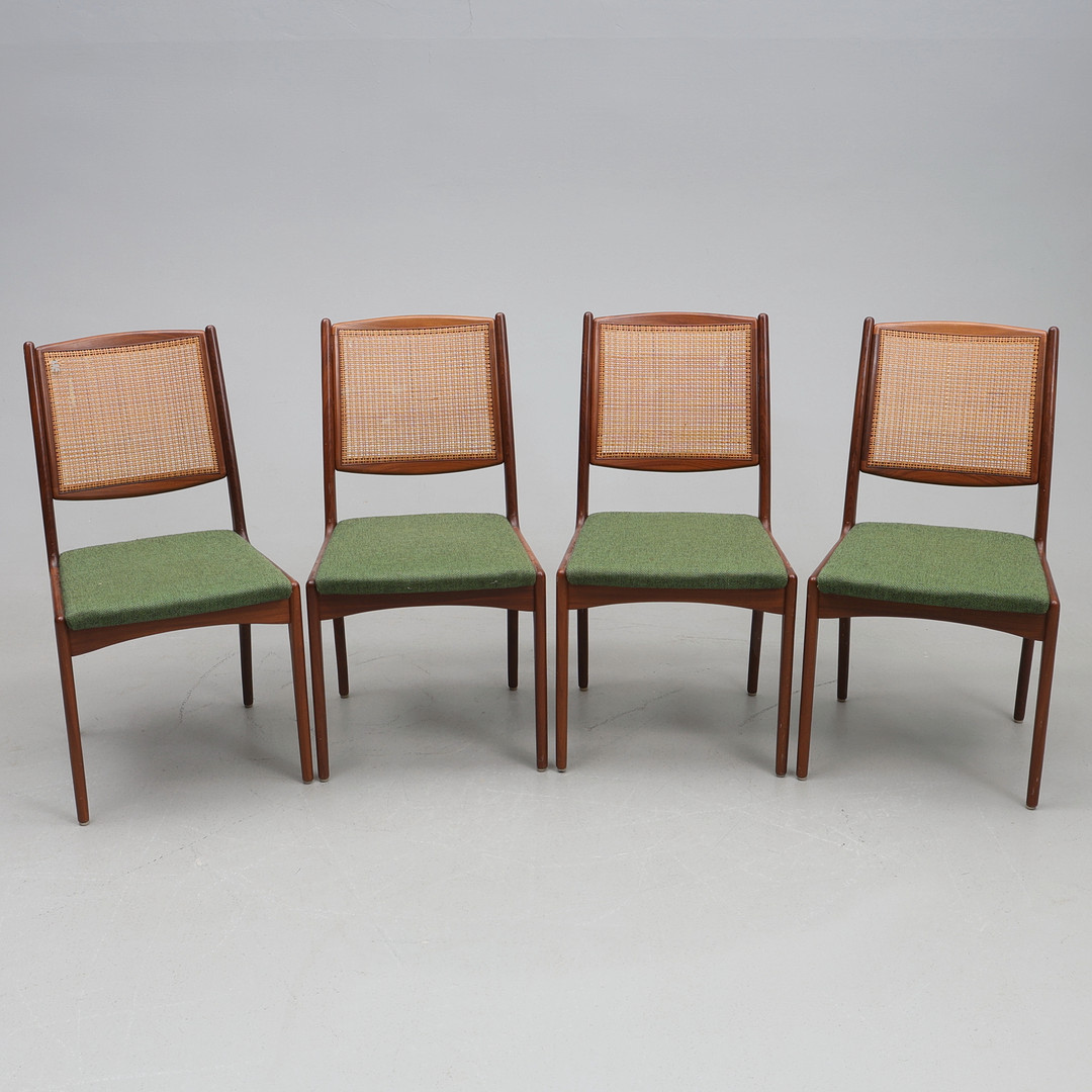 STOLAR. 4 st, teak, rotting, 1900-talets mitt.