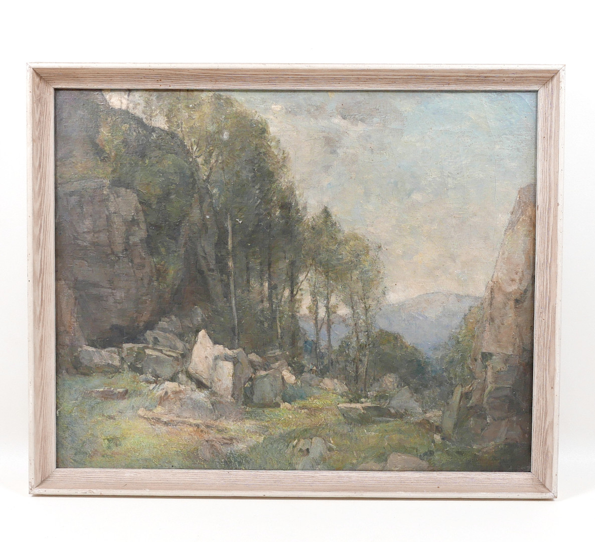 ATTRIBUTED TO GIFFARD HOCART LENFESTEY (BRITISH, 1872-1943). A continental rocky and woodland landscape scene.