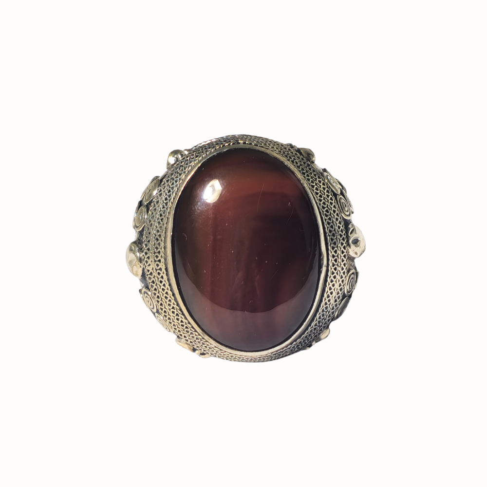 Anillo en plata y ágata.