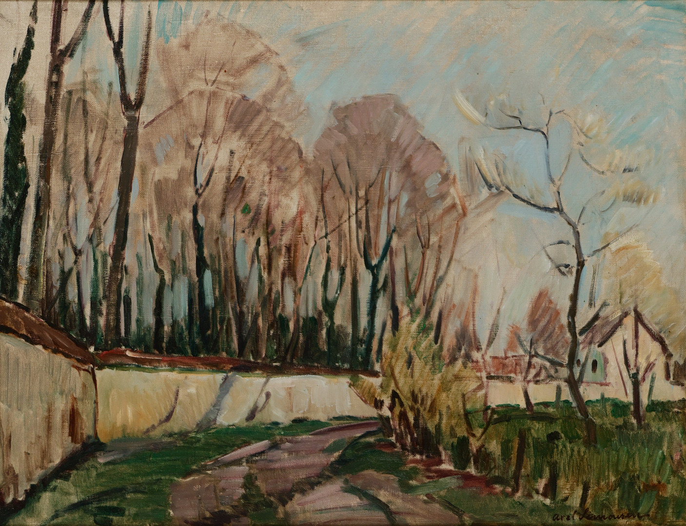 AXEL BJERRE SIMONSEN (1884-1962). Landskab, olie på lærred. signeret. Danmark.