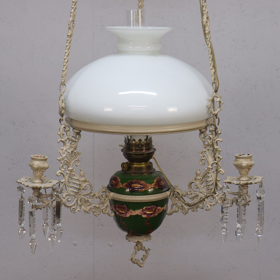 TAKFOTOGENLAMPA, elektrifierad, metall, glas och majolika, 1900-tal.