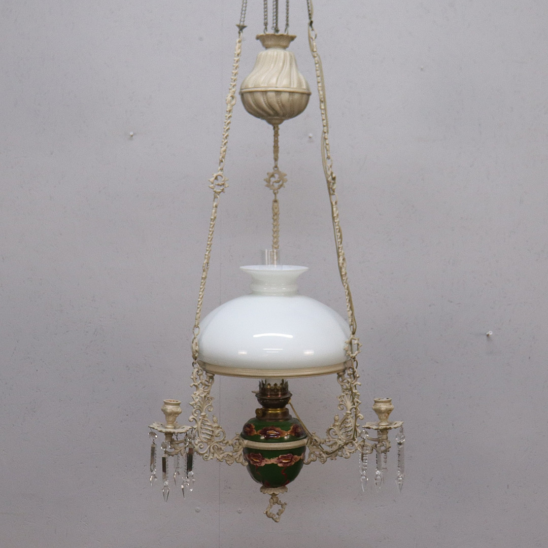 TAKFOTOGENLAMPA, elektrifierad, metall, glas och majolika, 1900-tal.