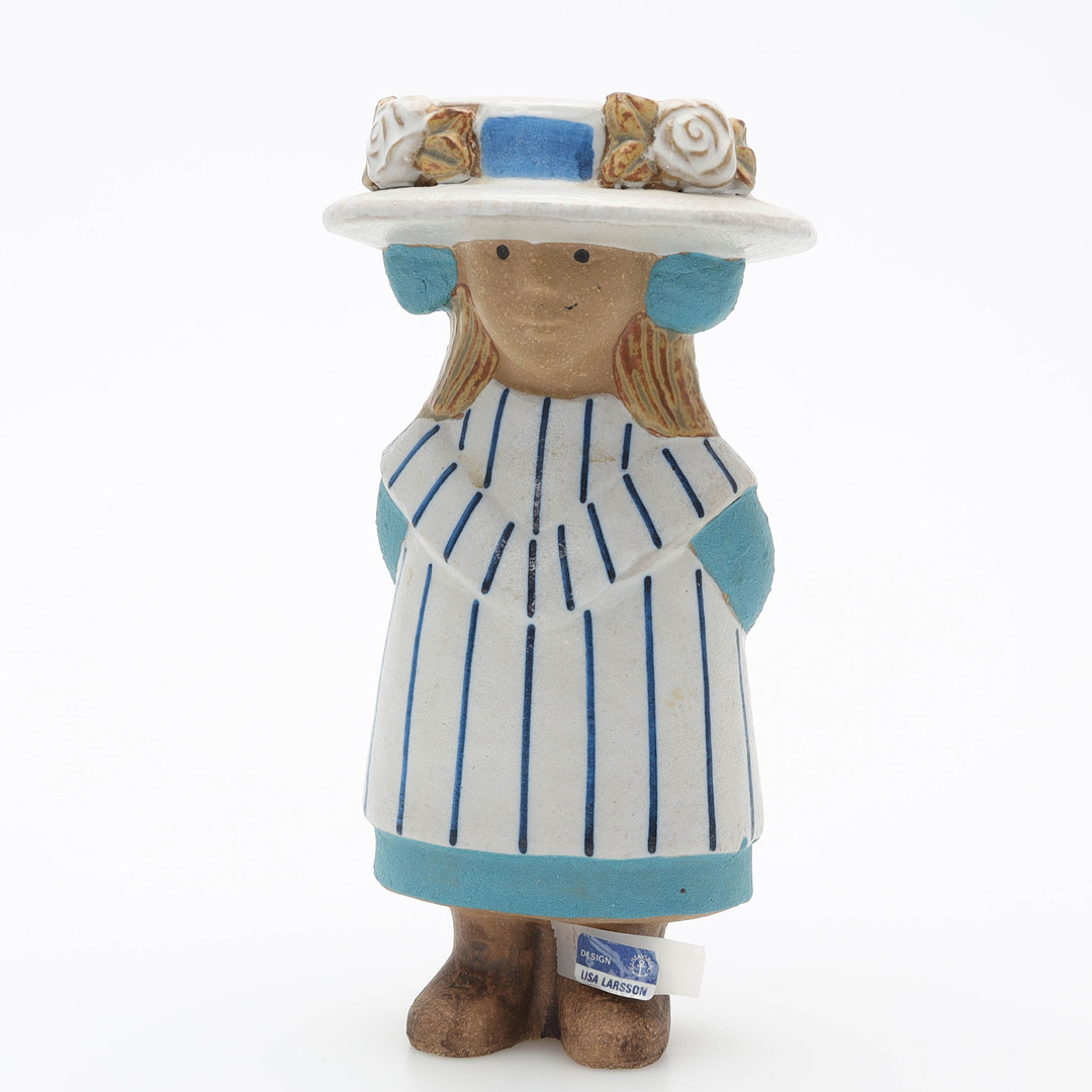LISA LARSON. Figurin, stengods, "Victoria", ur serien "Sekelskifte", Gustavsberg.