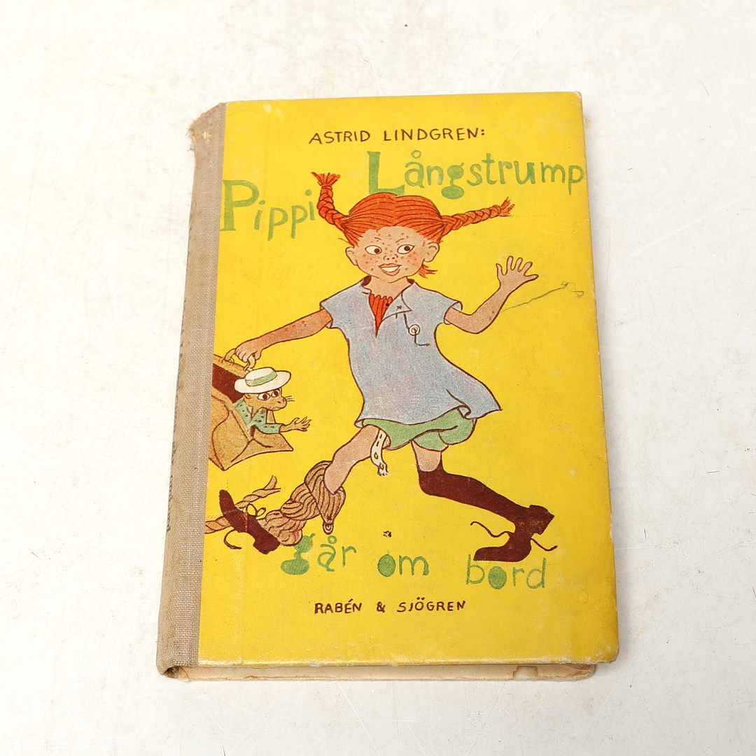 PIPPI LÅNGSTRUMP går ombord, Astrid Lindgren, originalupplagan, 1946.