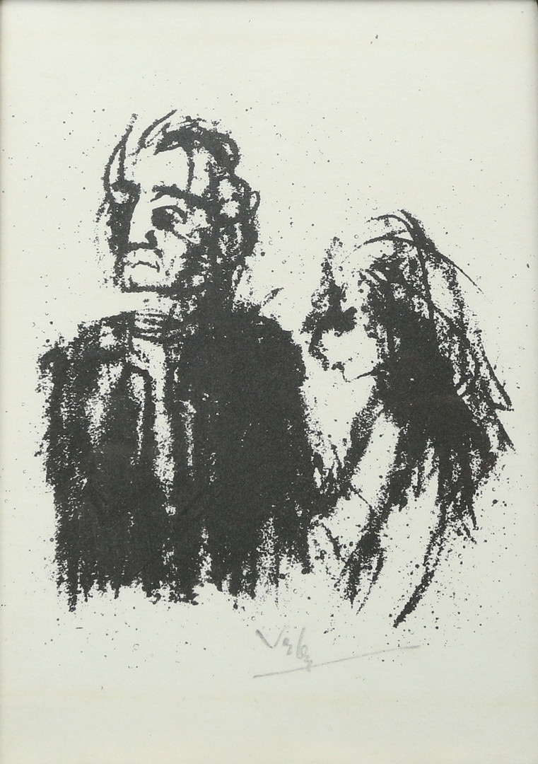 BÖRJE VESLEN. litografi, signerad.