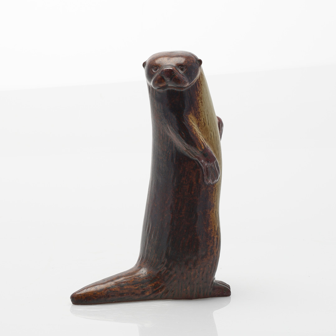 LISA LARSON. Skulptur / Figurin, Utter, stengods, för Gustavsberg i samarbete med NK och WWF.