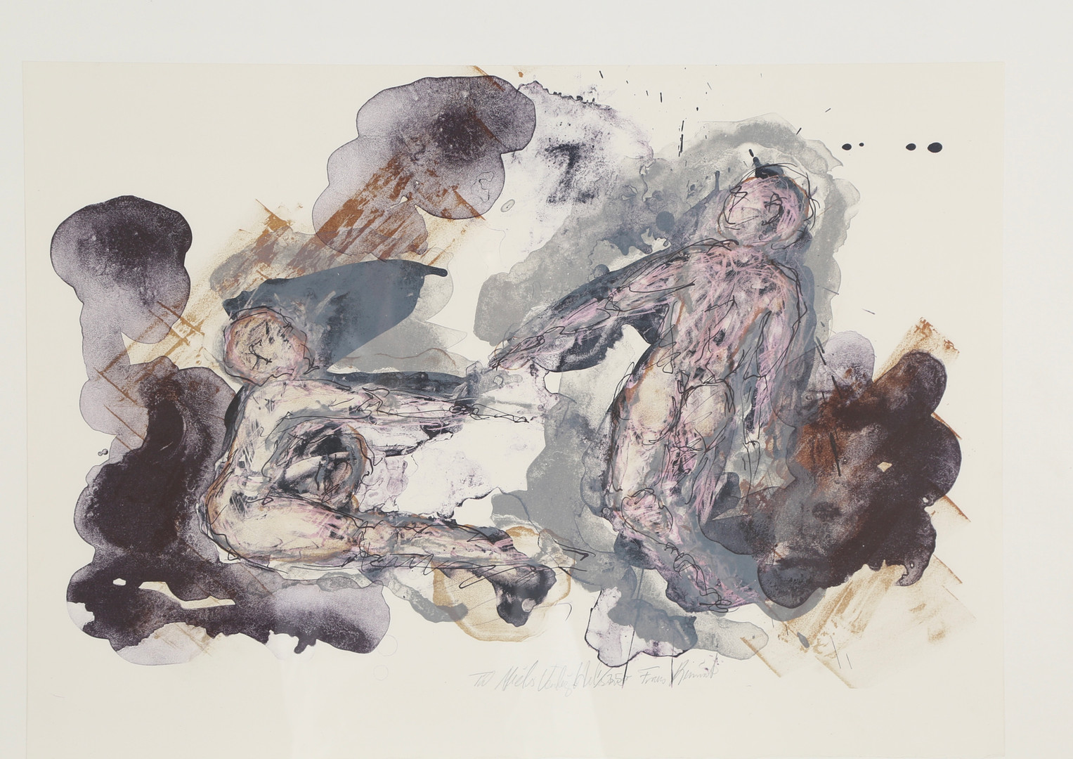 FRANS KANNIK (1949-2011). Komposition, litografi.