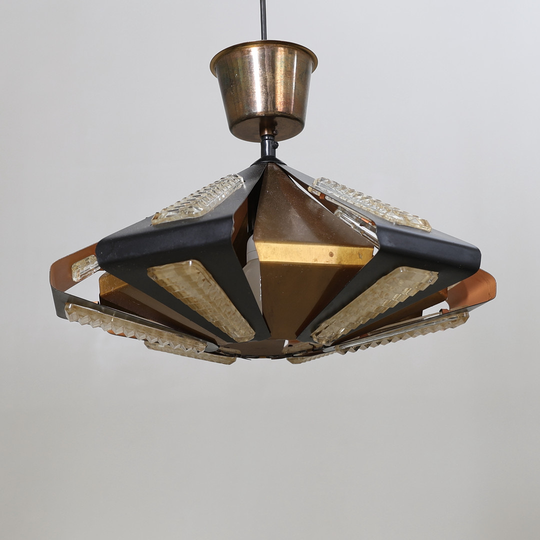 WERNER SCHOU. taklampa, för Coronell Electro, Danmark, 1960-/70-tal.