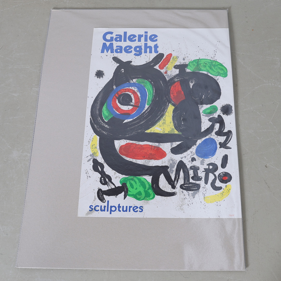 UTSTÄLLNINGSAFFISCH, "Joan Miró sculptures", Galleri Maeght.