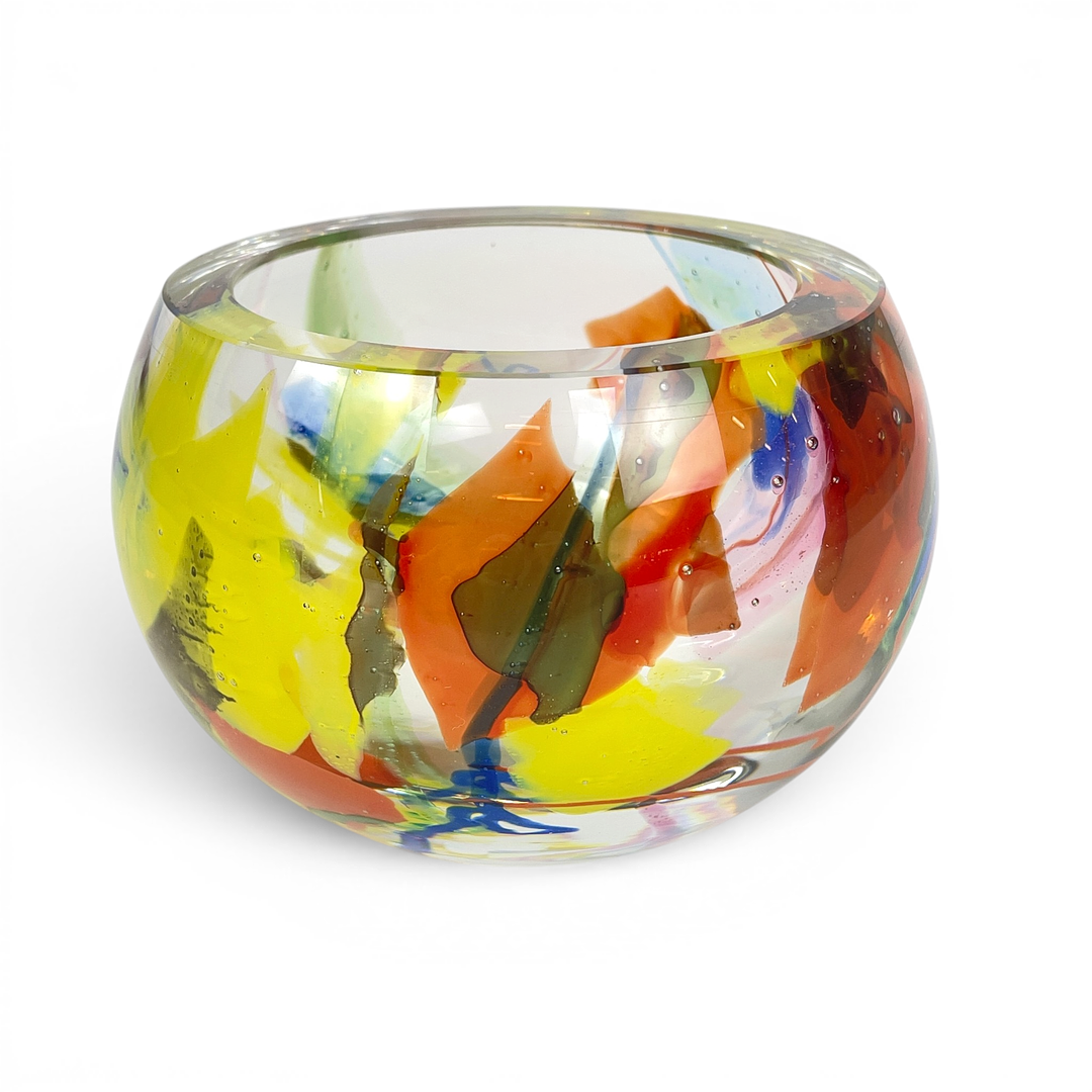 BERIT JOHANSSON. Skål, glas, Gense, signerad.