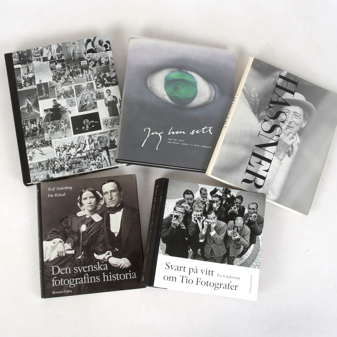 FOTOBÖCKER, 5 st, Per Lindström, Rune Hassner, Jan-Peter Lahall, Anna-Maria Hagerfors, Rolf Söderberg.