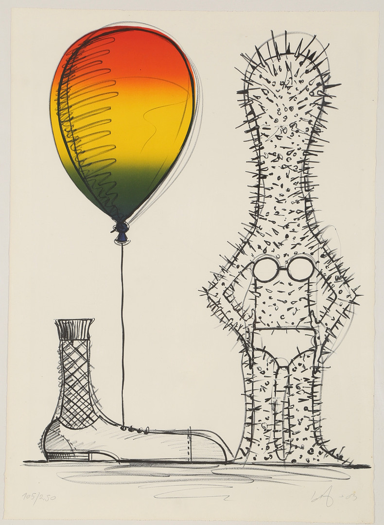LARS NØRGÅRD (F. 1956). Figurkomposition, litografi.