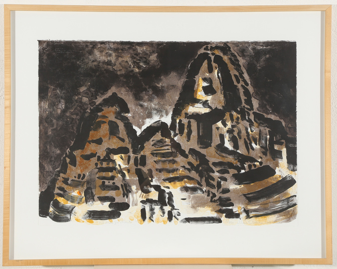 MERETE BARKER (F. 1944). Komposition, litografi.