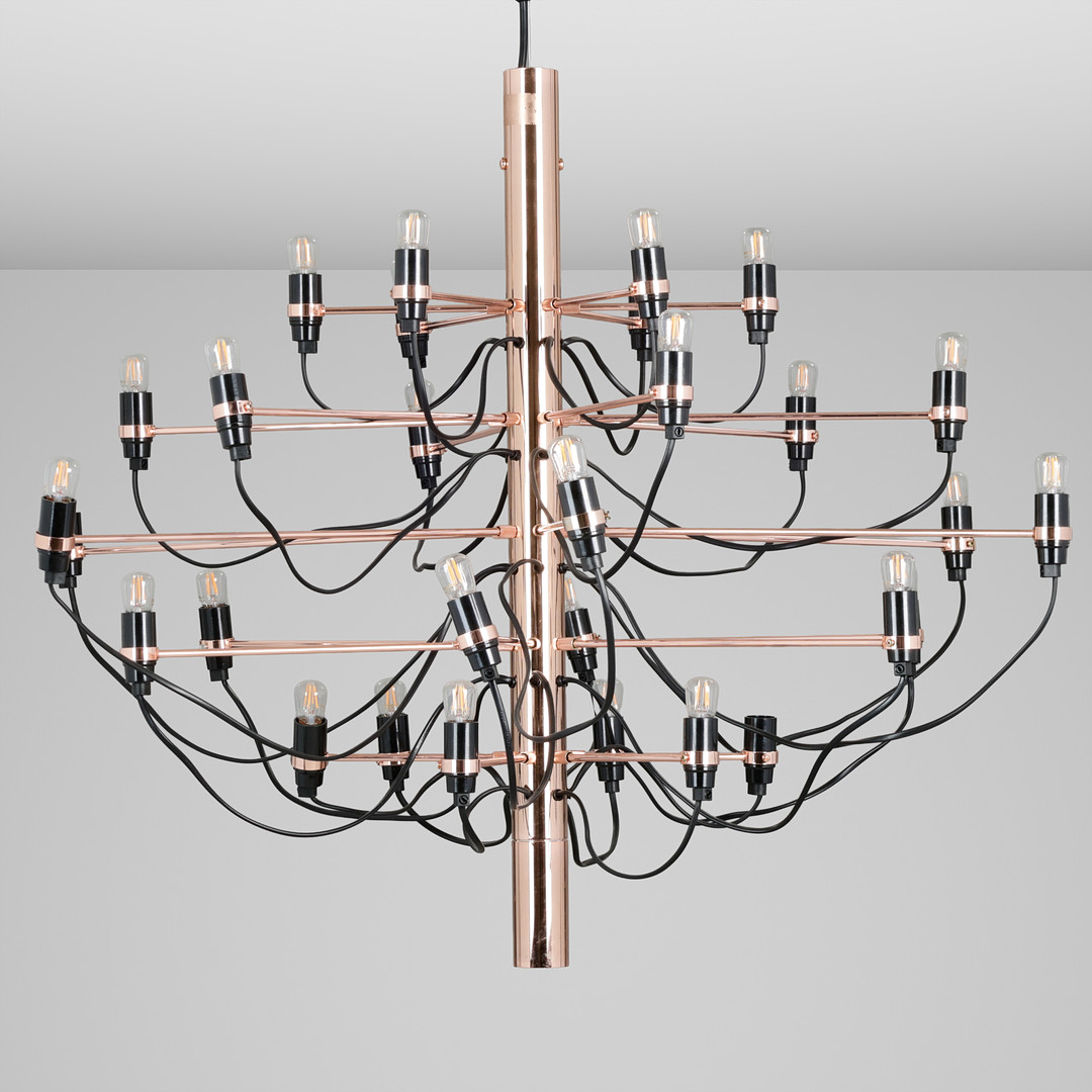 GINO SARFATTI. LOFTSLAMPE, Flos Sarfatti 2097/30, Kobber, Limited Edition, 100 ex.