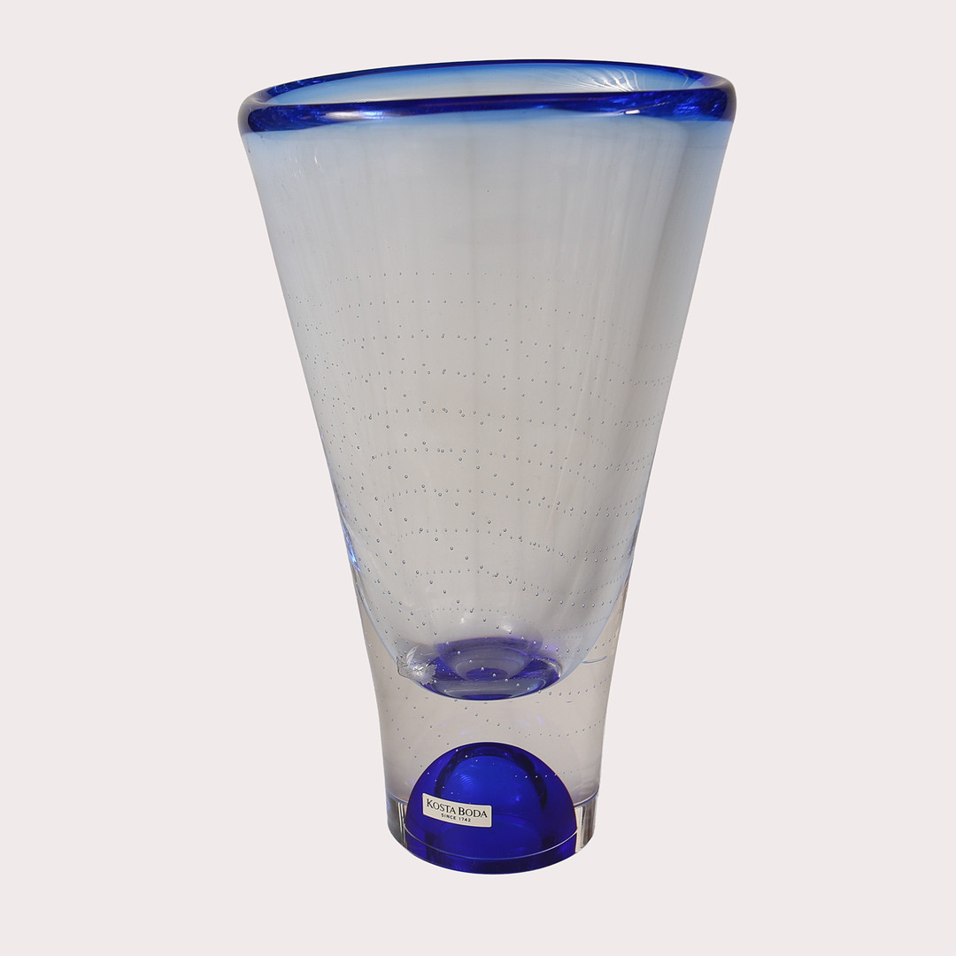 GÖRAN WÄRFF. Vas med dekor av bubblor, glas, från serien "Zoom" signerad, Kosta Boda.