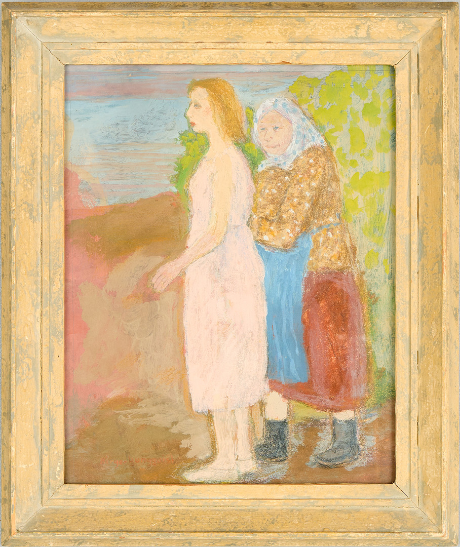 BIRGER  LJUNGQUIST. Figurscen vid vatten.