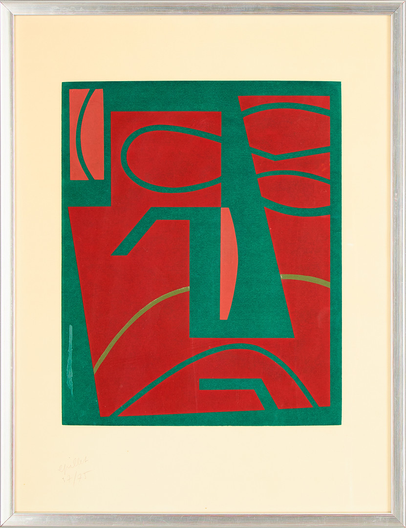 EDGAR PILLET (1912-1996). Komposition med ansikte.