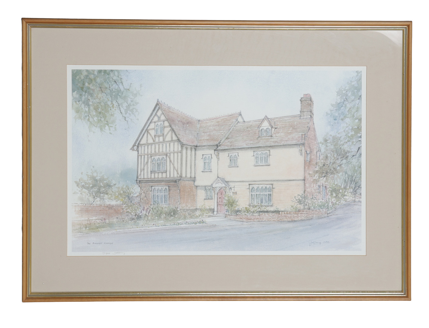 A PENCIL-SIGNED LIMITED EDITION PRINT, "THE BREWERS COTTAGE".