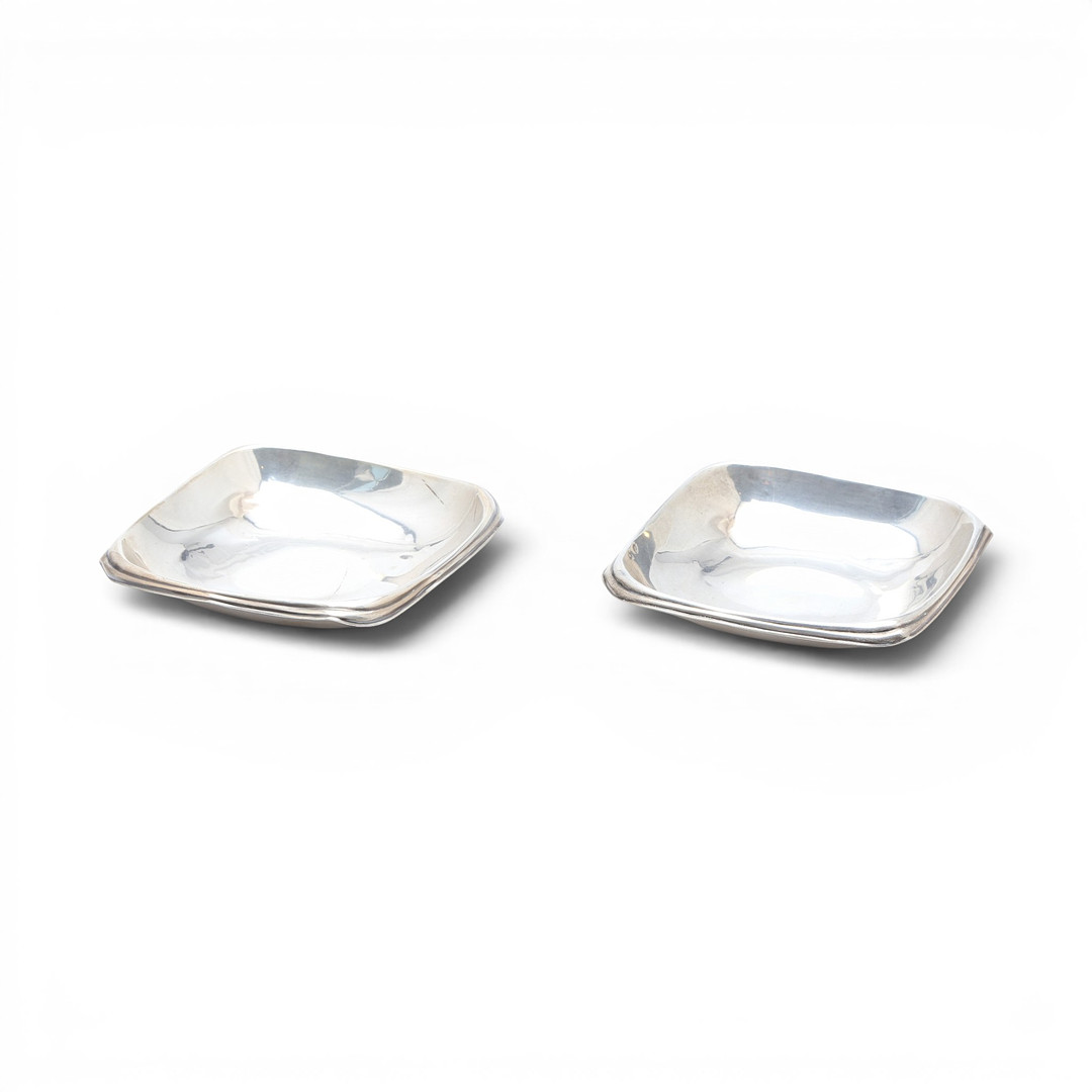 Pair of Spanish silver centerpieces, 20th century.