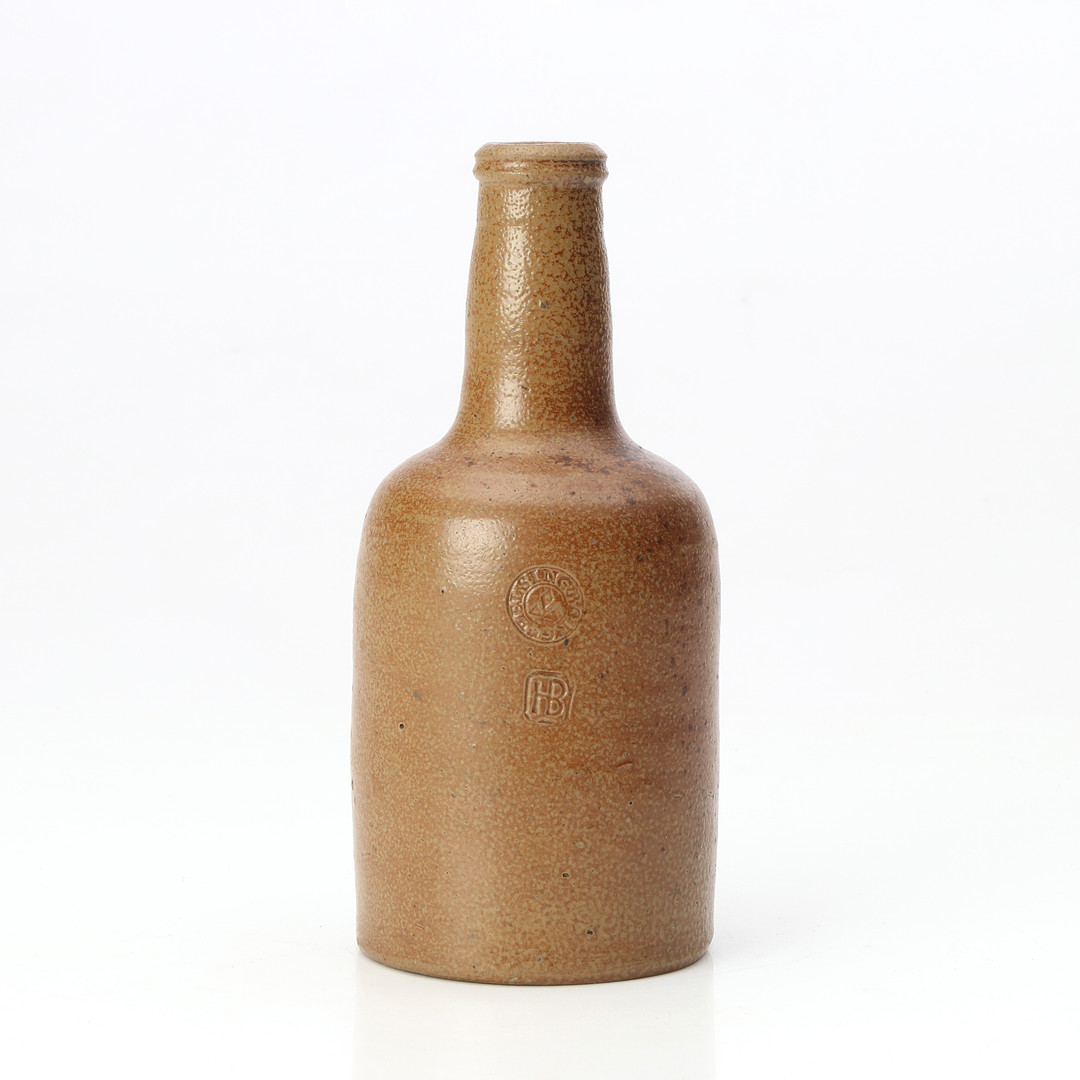 FLASKA. Saltglaserat stengods. Helsingborg 1798-1830.
