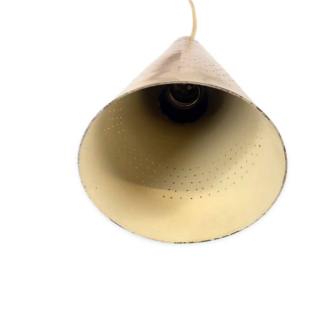 HANS-AGNE JAKOBSSON. Vägglampa, "S-1718", teak & koppar, Åhus, 1900-talets mitt.
