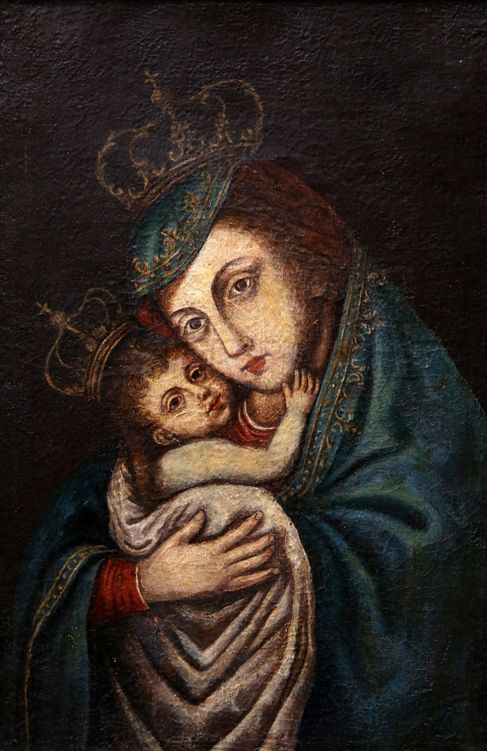 SPANISH SCHOOL, 19TH CENTURY. Madonna of Bethlehem.