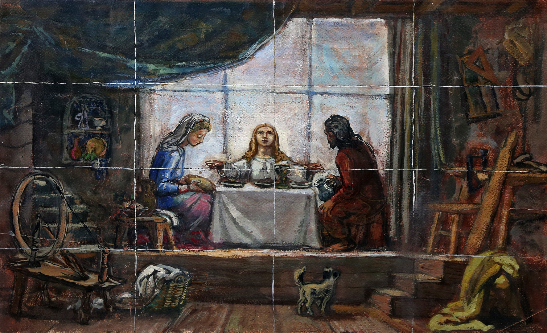 SPANISH SCHOOL, EARLY 20TH CENTURY. Blessing of the bread and wine.