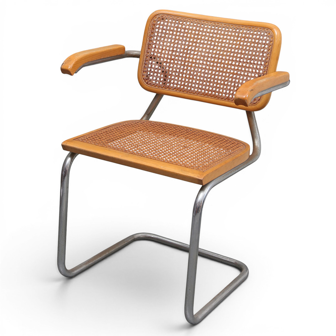 AFTER MARCEL BREUER. Pair of “Cesca” chairs.