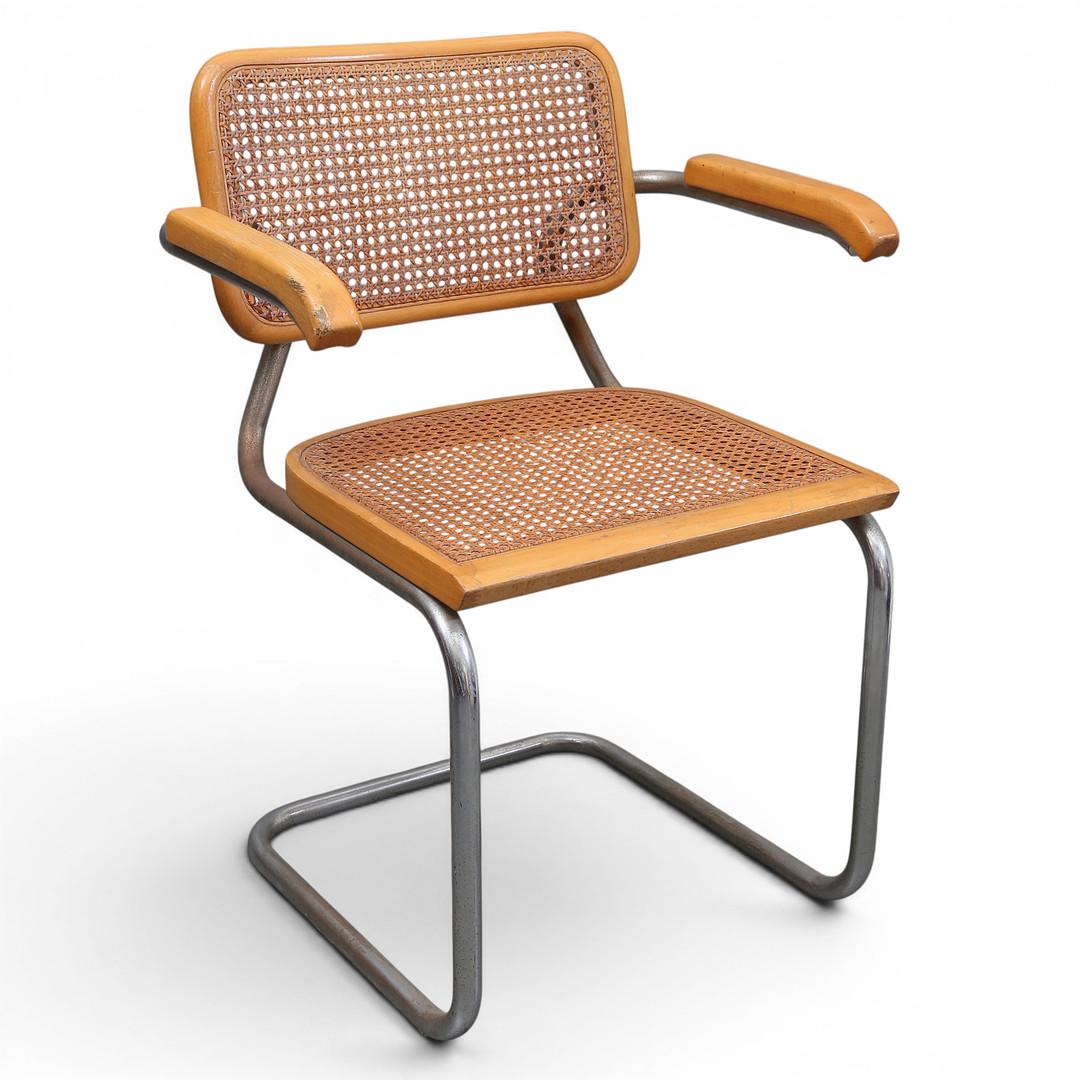 AFTER MARCEL BREUER. Pair of “Cesca” chairs.