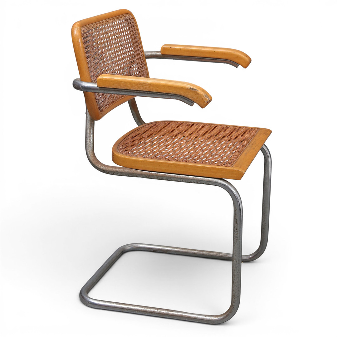 AFTER MARCEL BREUER. Pair of “Cesca” chairs.