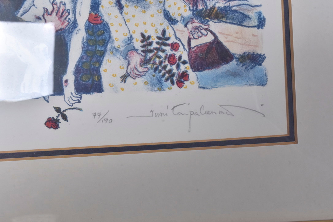 JUSSI TAIPALEENMÄKI. Färglitografi.