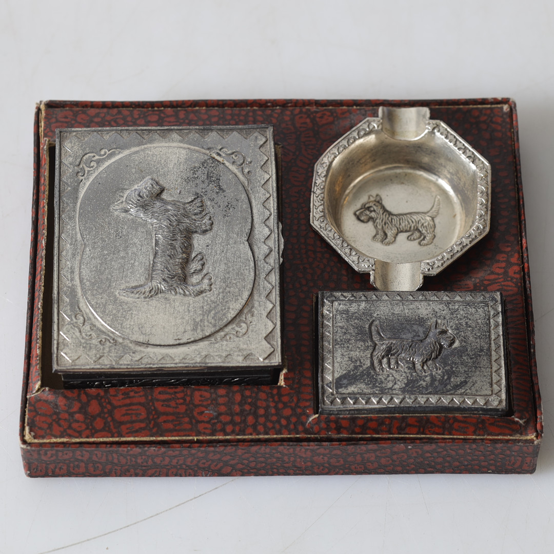 RÖKSET, 3 delar, metall, Japan, 1900-tal.